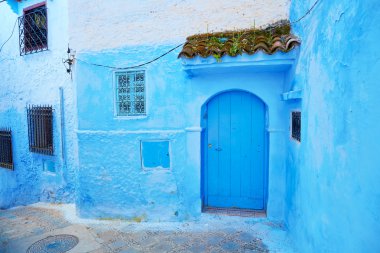 : Chefchaouen, Morocco güzel mavi Medine