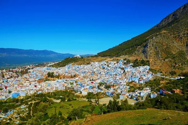 Chefchaouen, town known for its blue houses — Stock Photo, Image