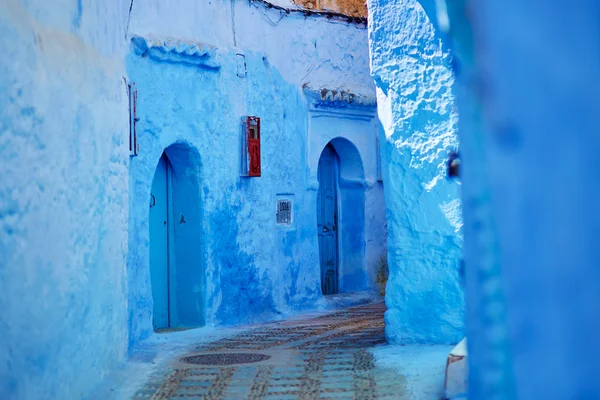 Straße in chefchaouen, Marokko — Stockfoto