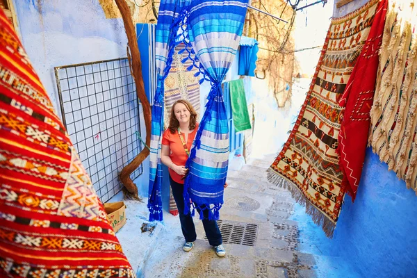 Straße in chefchaouen, Marokko — Stockfoto