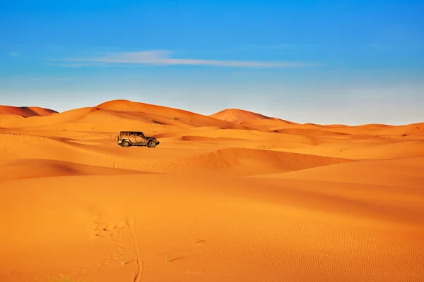 Jeep dans les dunes de sable — Photo