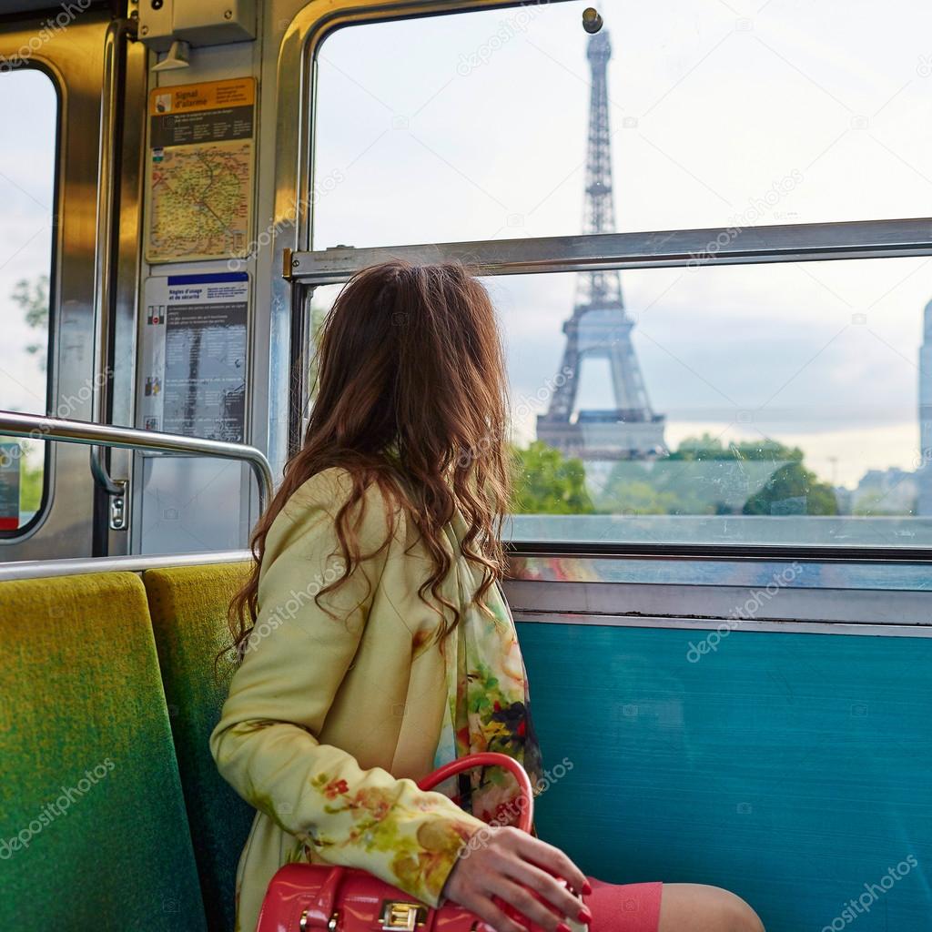 Young woman in Parisian underground