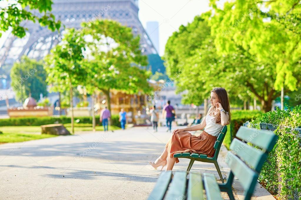 Beautiful young Parisian woman Stock Photo by ©encrier 75310641