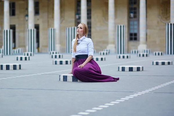 Beautiful young woman in Palais Royal — стокове фото