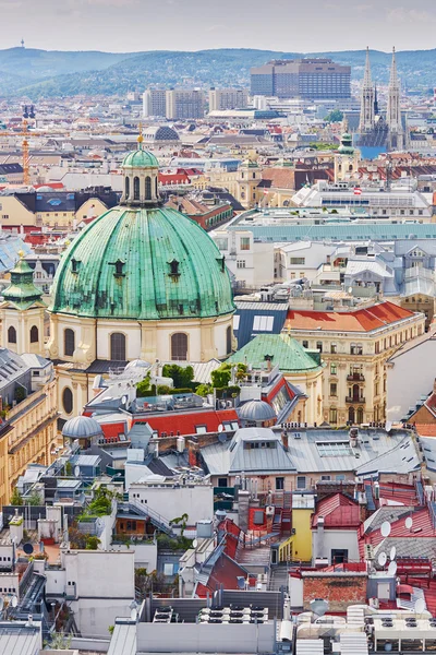 Vista aérea do centro da cidade em Viena — Fotografia de Stock