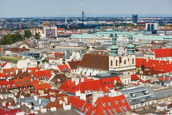 Viyana şehir merkezinin havadan görünümü — Stok fotoğraf