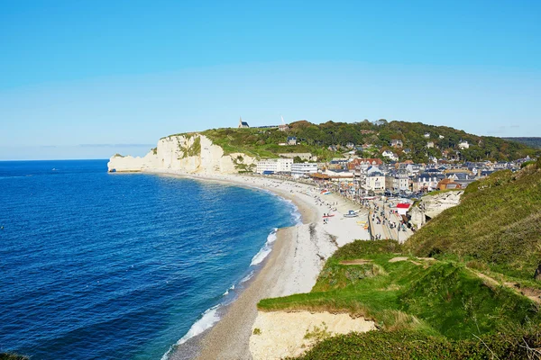 Vista panorámica del pueblo de Etretat —  Fotos de Stock