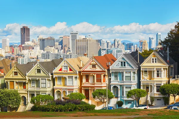 Painted Ladies, San Francisco, Califórnia, EUA — Fotografia de Stock