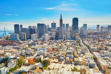 Scenic view of downtown in San Francisco clipart