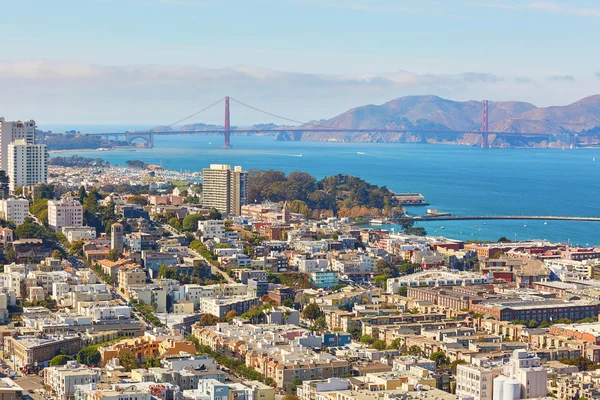 Malebný pohled na centrum v San Francisco — Stock fotografie