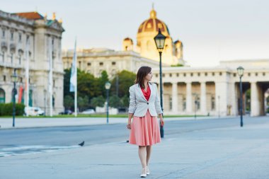 Viyana 'daki güzel genç turist