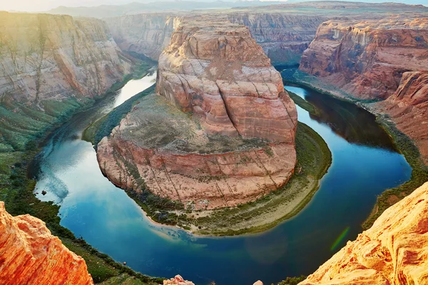 Horseshoe Bend, zachód słońca w kanionie Kolorado — Zdjęcie stockowe