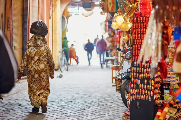 Nők a marokkói piaci itt: Marakes, Marokkó — Stock Fotó