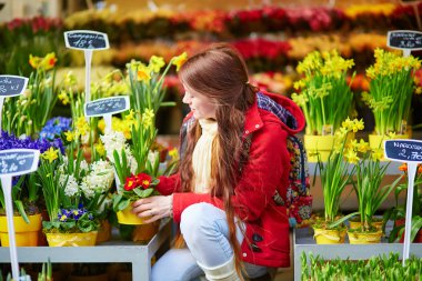 Kadın çiçek Paris Market seçme