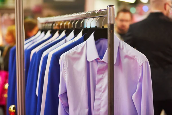 Man's shirts in a shop — Stock Photo, Image