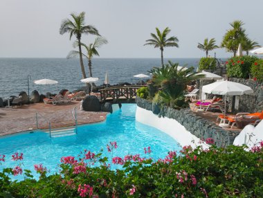 Tenerife beach üzerinde.