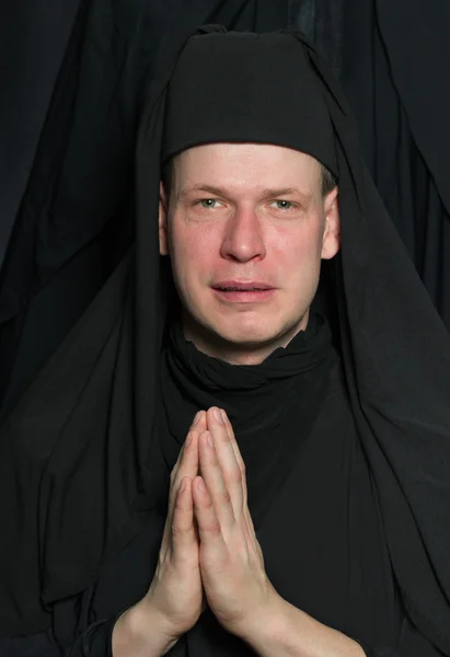 Man in a monk robe. — Stock Photo, Image
