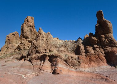 Teide yanardağı yanındaki krater.