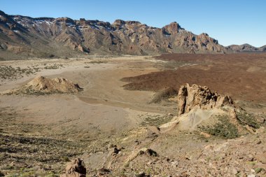 Teide yanardağı yanındaki krater.