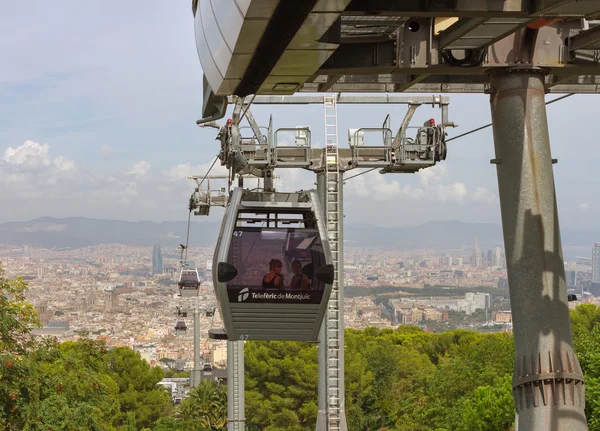 View of Barcelona from cableway. — Stock Photo, Image