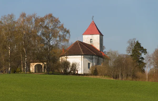 Small church on a field. — Stock Photo, Image