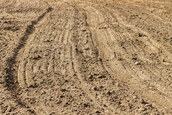 Plowed field in spring. — Stock Photo, Image