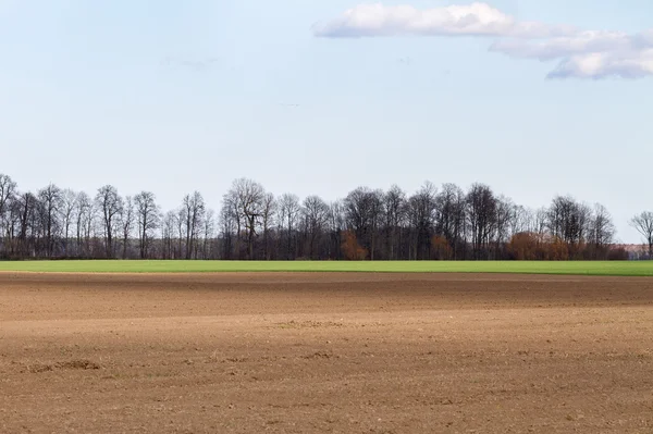 Landscape with plowed field. — Stock Photo, Image