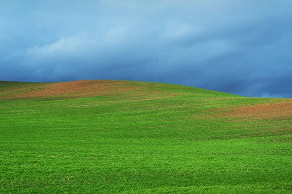 View Hilly Field Sky — Stock Photo, Image