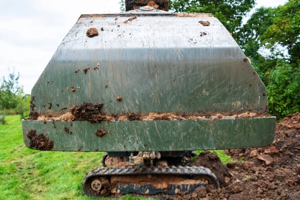 Travaux Excavation Avec Sol Argileux Campagne — Photo