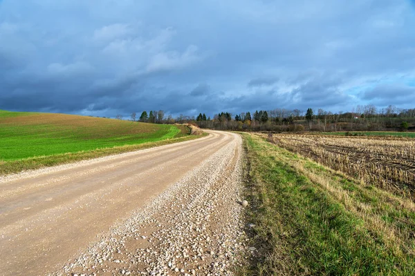Uitzicht Natuurlijke Onverharde Landweg — Stockfoto