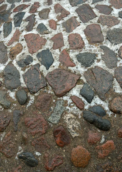 Stone Road Snow Small City — Stock Photo, Image