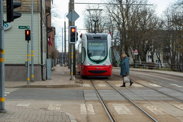 Latvia Liepaja Marzo Liepaja Una Ciudad Situada Mar Báltico Vista — Foto de Stock