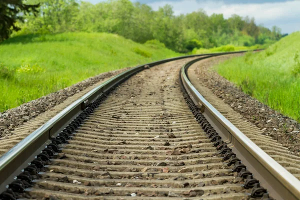 Blick Auf Die Kurvenbahn Auf Dem Land — Stockfoto