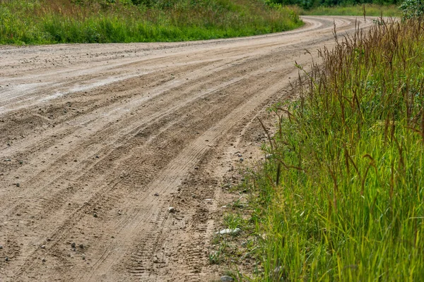 Curve Gravel Way Countryside — Stock Photo, Image