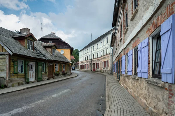 Utsikt Över Gata Den Lilla Staden Sabile — Stockfoto