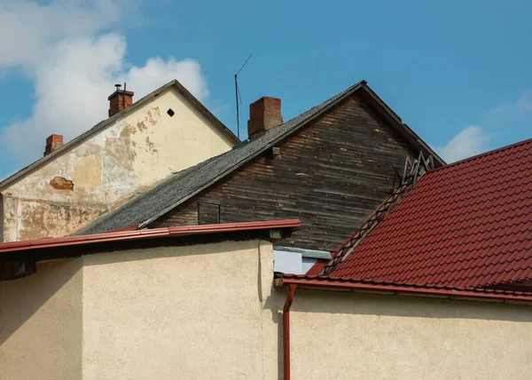 Natural Roofs Small City — Stock Photo, Image
