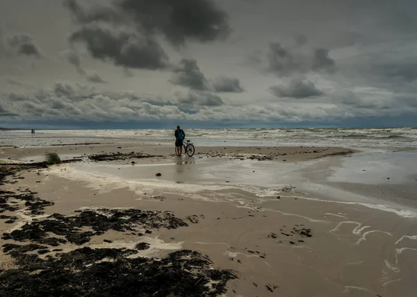 View Coast Baltic Sea Biker — Stock Photo, Image