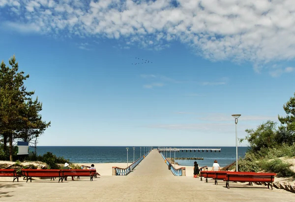 Muelle marino en Palanga . — Foto de Stock