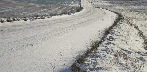 Strada in un inverno . — Foto Stock