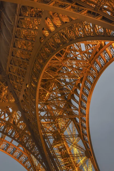 Eiffel Tower Light Performance Show. — Stock Photo, Image