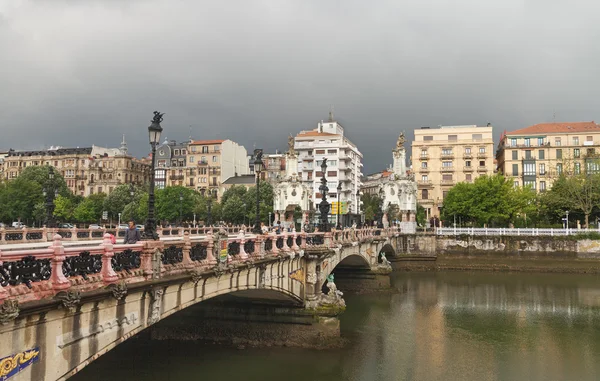 Şehir San Sebastian görünümüne veya Donostia. — Stok fotoğraf