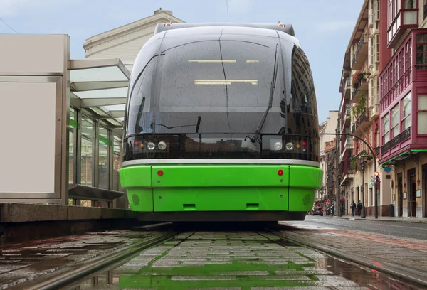 Tramvajová zastávka. — Stock fotografie