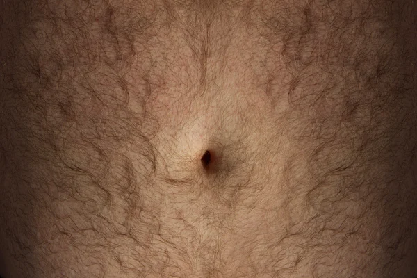 Hairy men's belly. — Stock Photo, Image