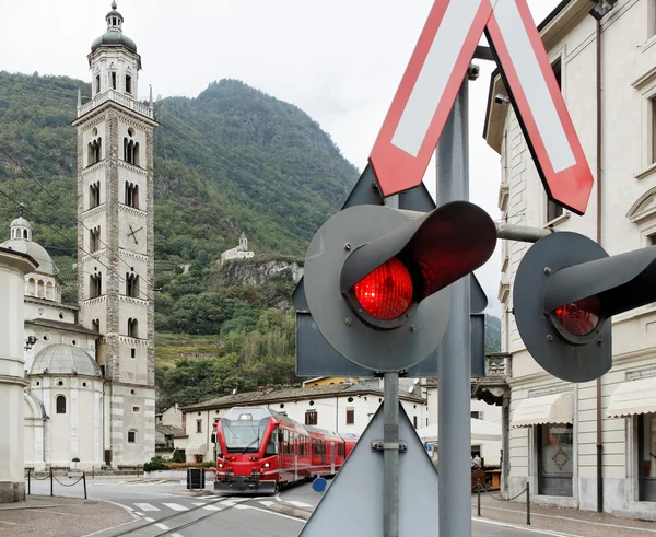 Bernina express zug. — Stockfoto