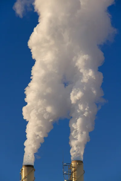 White smoke from pipes. — Stock Photo, Image