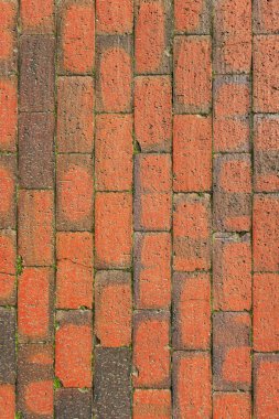 Tuğla kaplama yüzeyi.