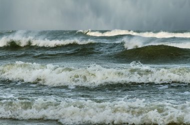 fırtınalı Baltık Denizi.