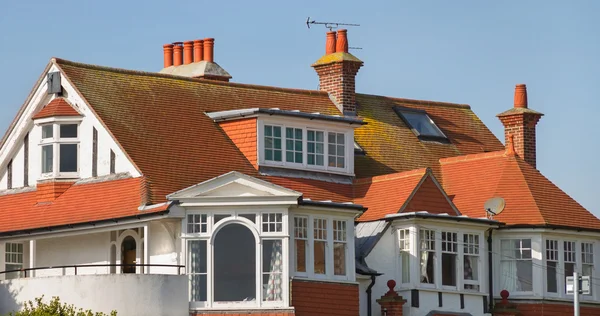 Homes in the Eastbourne with chimneys. — Stock Photo, Image