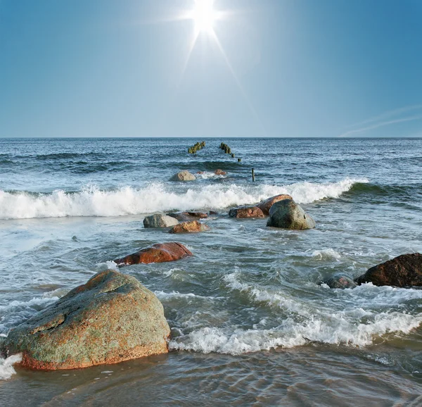 Bouřlivé Baltské moře. — Stock fotografie