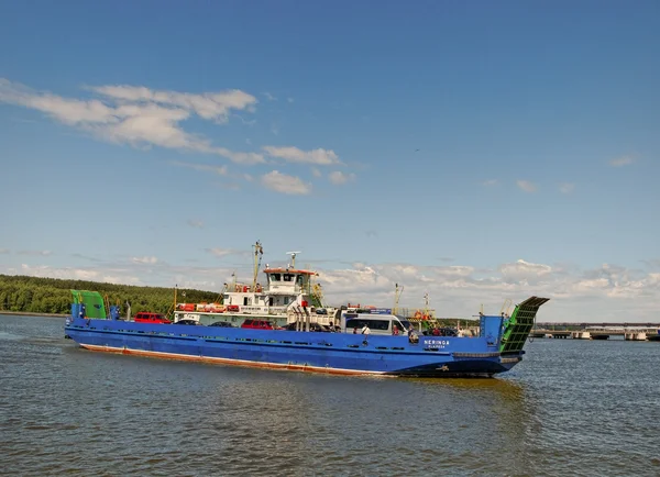 Crossing curonian lagoon. — Stock Photo, Image